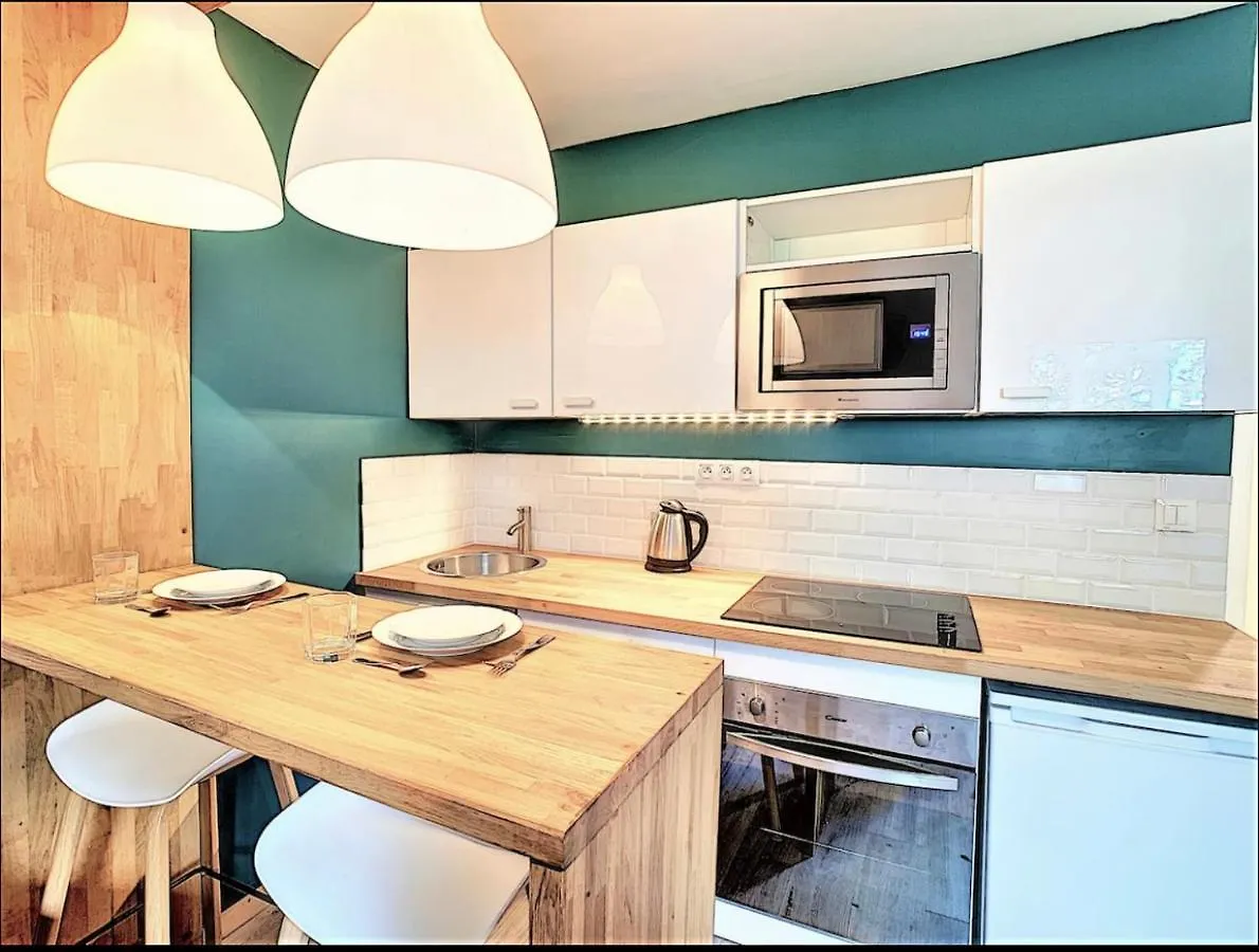 Centre Saint-Gervais Studio Vert Moderne 2 Pers Proche Telecabine 0*, Saint-Gervais-les-Bains France